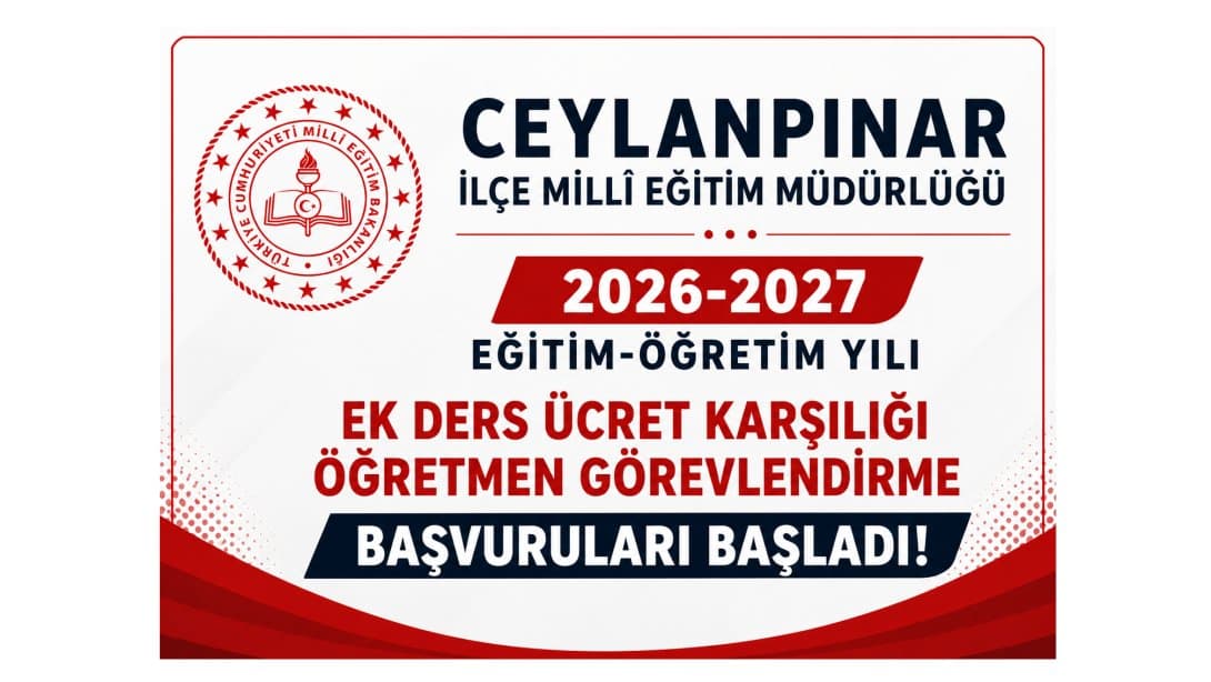 2026-2027 Eğitim-Öğretim Yılı Ek Ders Ücret Karşılığı Öğretmen Görevlendirme Başvuruları Başladı